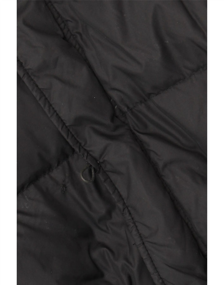 Diadora Womens Hooded Padded Jacket UK 14 Large Black Nylon