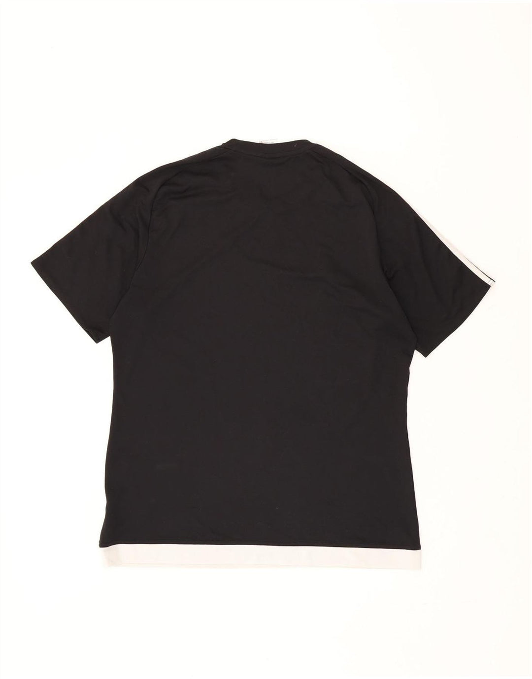 ADIDAS Mens Climalite T-Shirt Top Large Black Colourblock Polyester