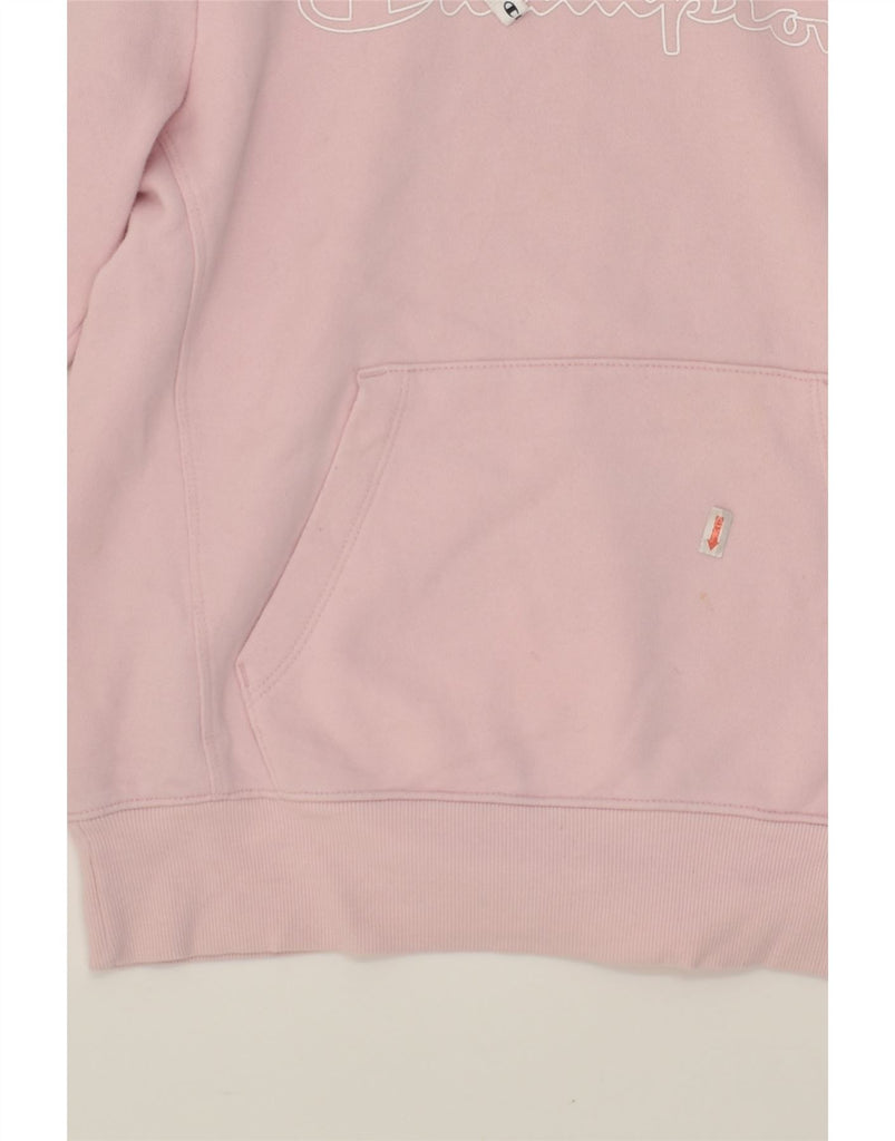 CHAMPION Womens Graphic Hoodie Jumper UK 10 Small Pink | Vintage Champion | Thrift | Second-Hand Champion | Used Clothing | Messina Hembry 