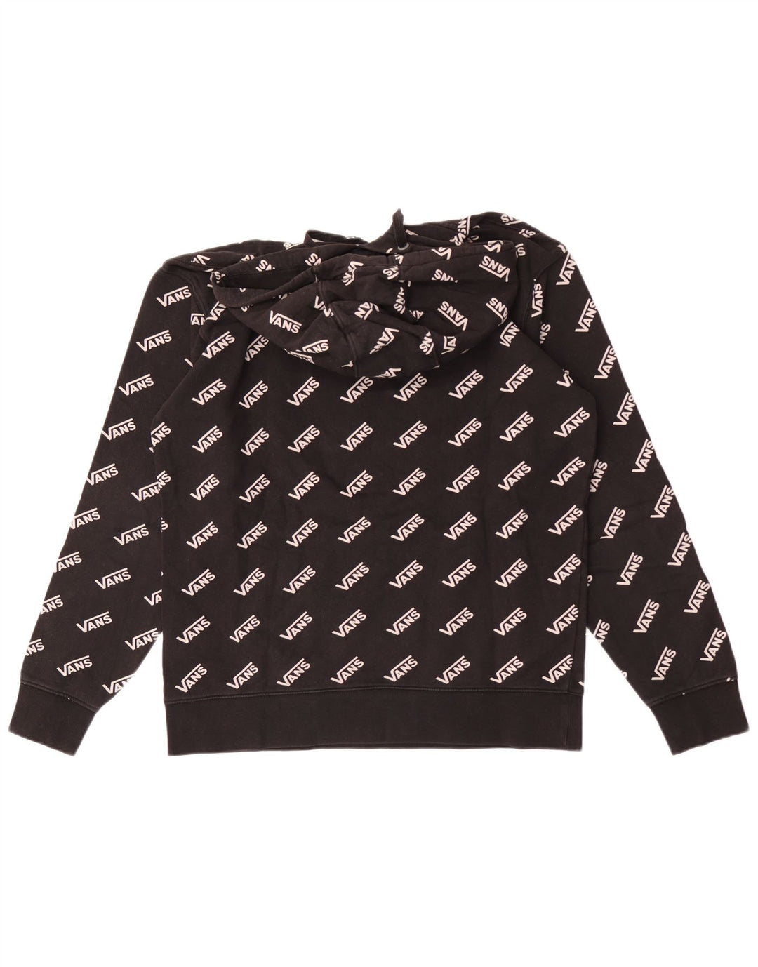 Vans Mens Graphic Hoodie Jumper Medium Black Cotton