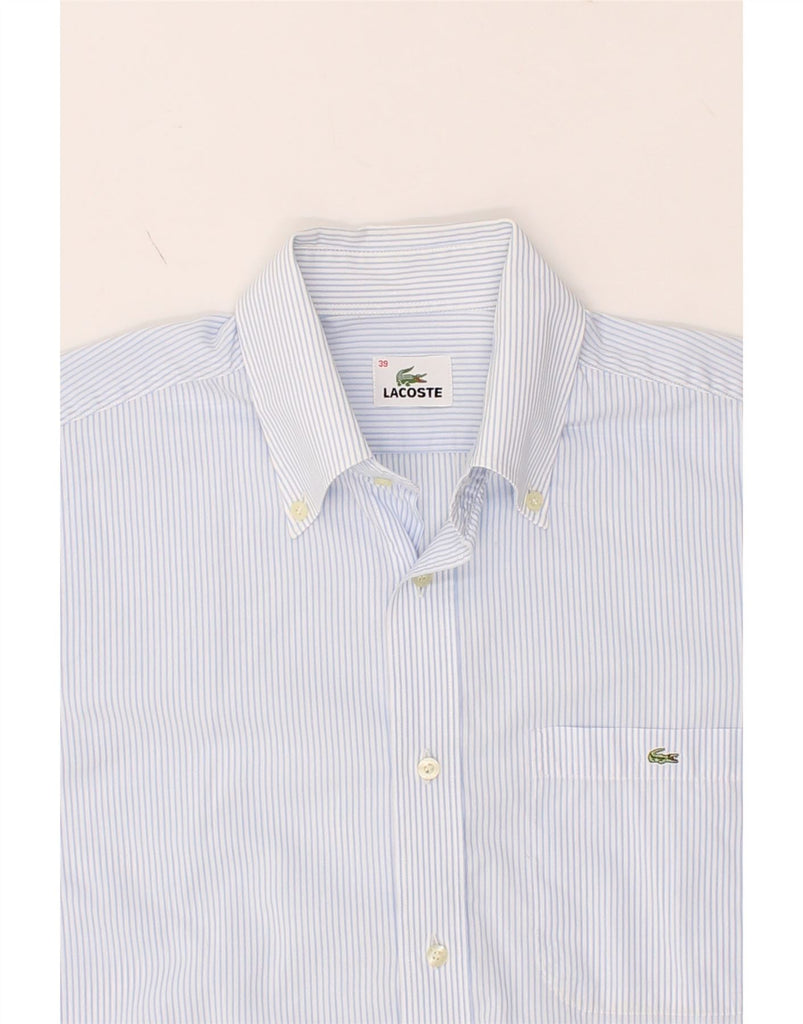 LACOSTE Mens Shirt Size 39 Medium Blue Striped Cotton Vintage Lacoste and Second-Hand Lacoste from Messina Hembry 