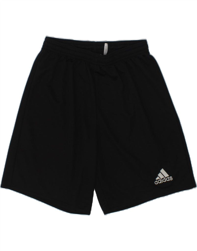 ADIDAS Boys Climalite Sport Shorts 13-14 Years Black Polyester | Vintage Adidas | Thrift | Second-Hand Adidas | Used Clothing | Messina Hembry 