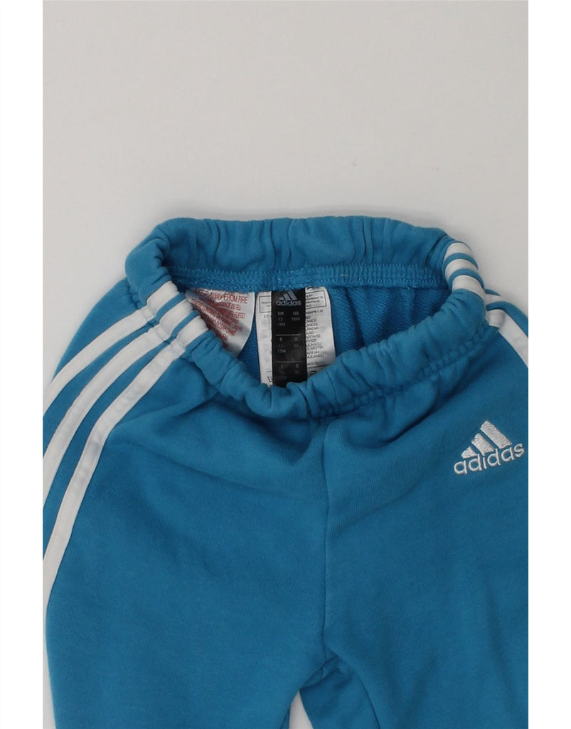 ADIDAS Baby Boys Joggers Tracksuit Trousers 12-18 Months Blue Cotton | Vintage Adidas | Thrift | Second-Hand Adidas | Used Clothing | Messina Hembry 