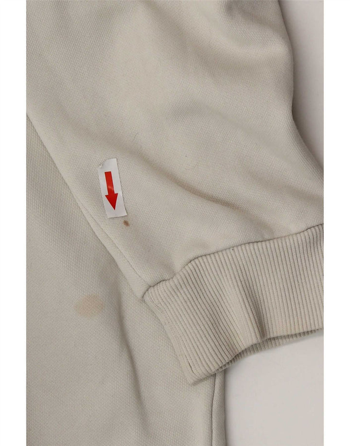 Puma Mens Graphic Hoodie Jumper Medium Beige Cotton