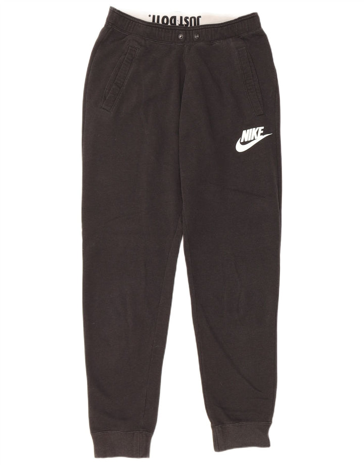 Nike Mens Graphic Tracksuit Trousers Joggers Small Black Cotton