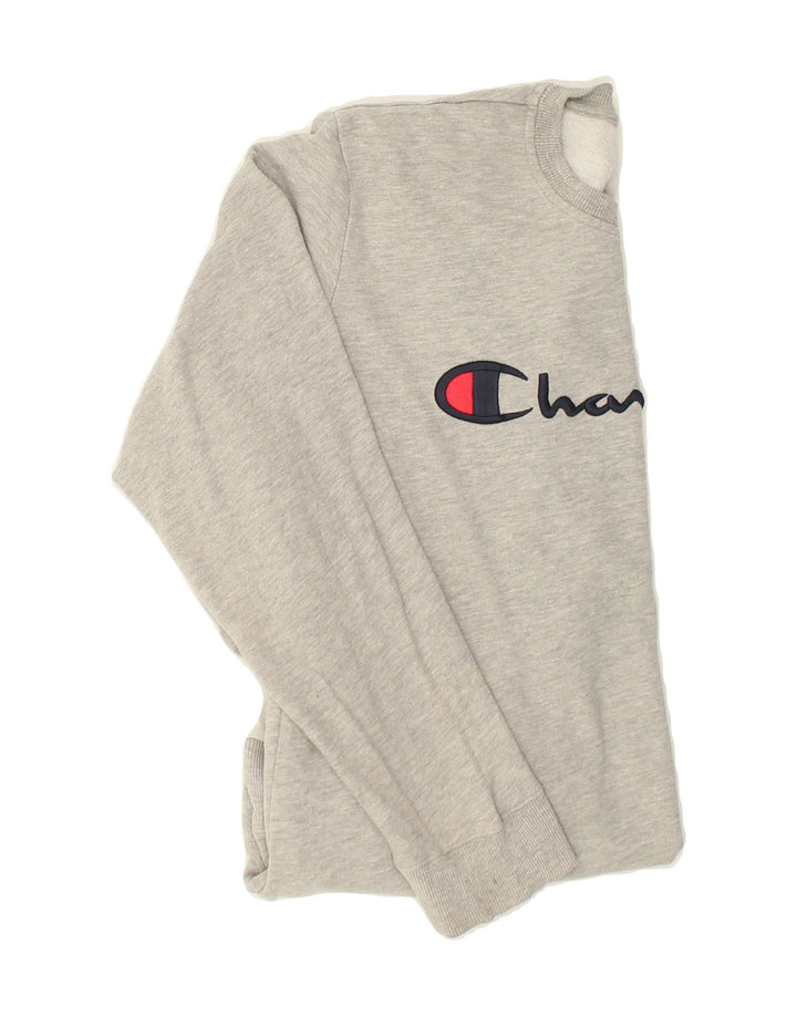 CHAMPION Mens Graphic Sweatshirt Jumper XL Grey Cotton Vintage Champion and Second-Hand Champion from Messina Hembry 