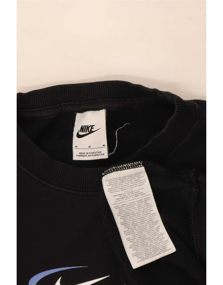 Nike Mens Graphic Loose Fit Sweatshirt Jumper Medium Black Cotton