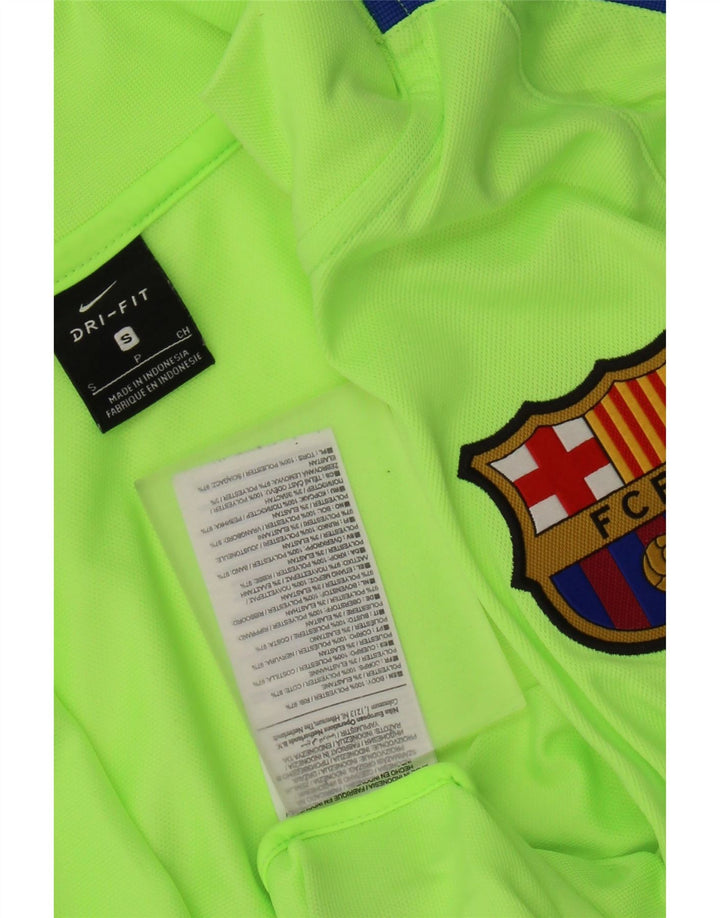 Nike Mens FCB Tracksuit Top Jacket Small Green Colourblock Polyester