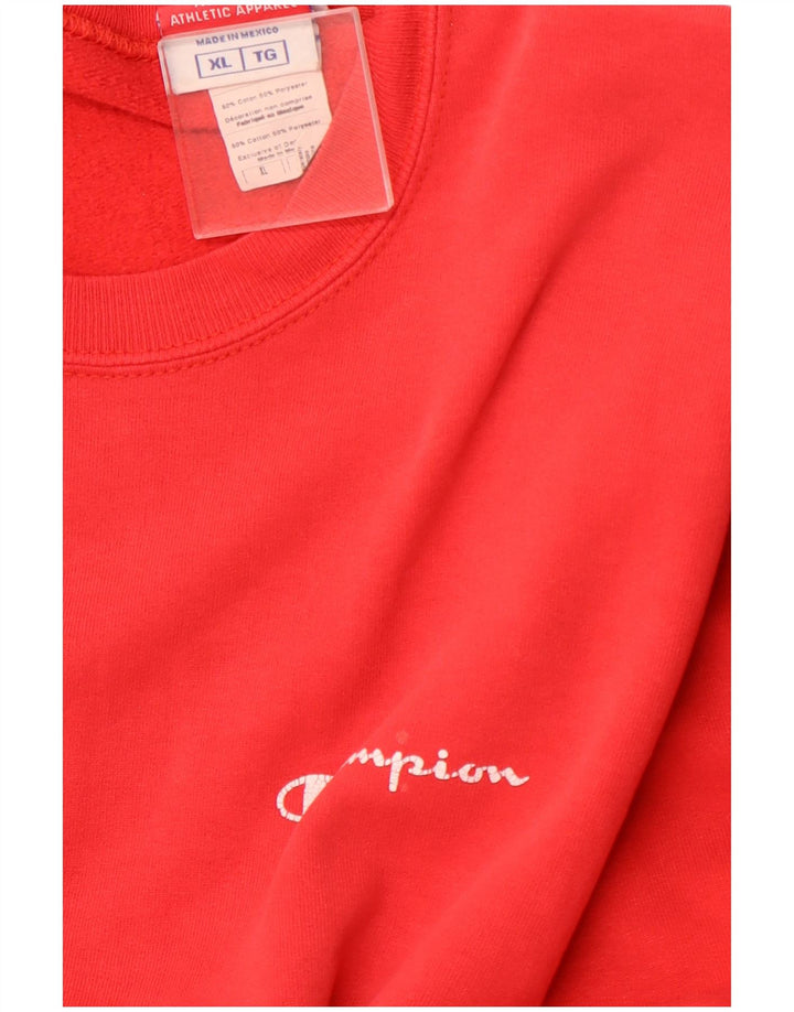 CHAMPION Mens Sweatshirt Jumper XL Red Cotton