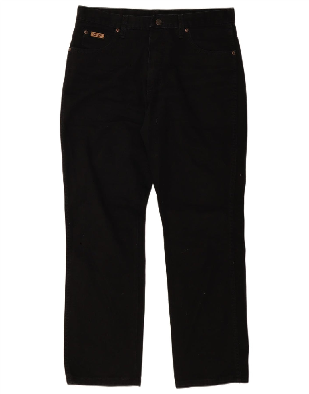 Wrangler Mens Texas Straight Jeans W34 L30 Black Cotton
