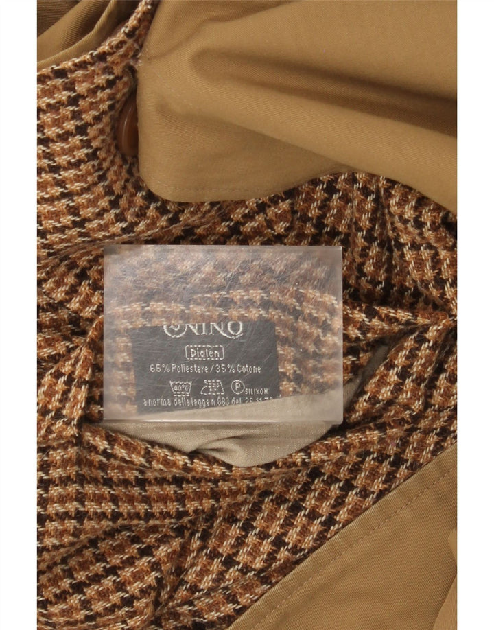 Salco Womens Reversible Trench Coat UK 14 Medium Khaki Polyester