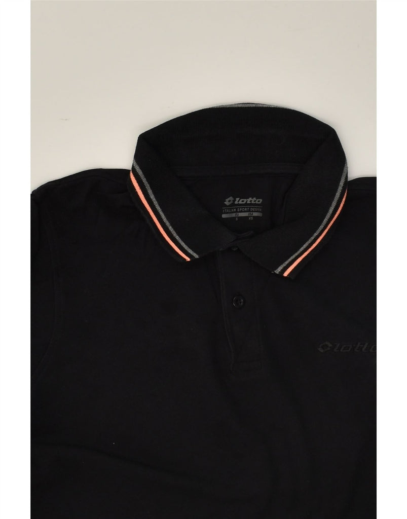 LOTTO Mens Polo Shirt Small Black Cotton | Vintage Lotto | Thrift | Second-Hand Lotto | Used Clothing | Messina Hembry 