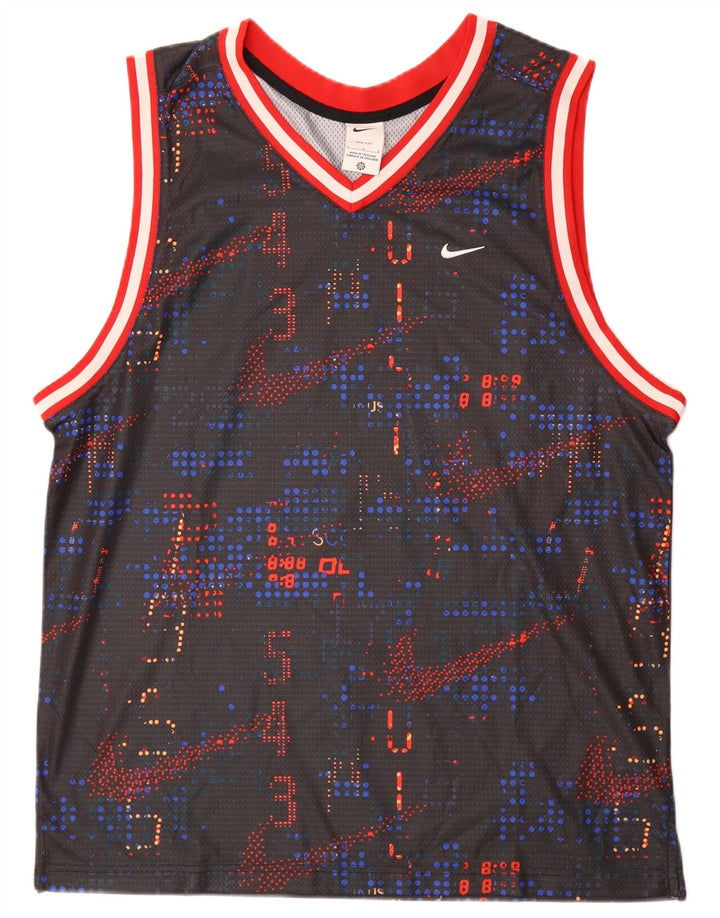 Nike Mens Graphic Vest Top Large Multicoloured Polyester