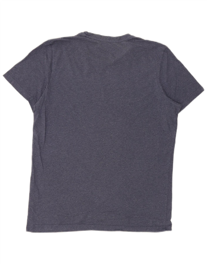 Jack & Jones Mens Graphic T-Shirt Top Medium Navy Blue Cotton