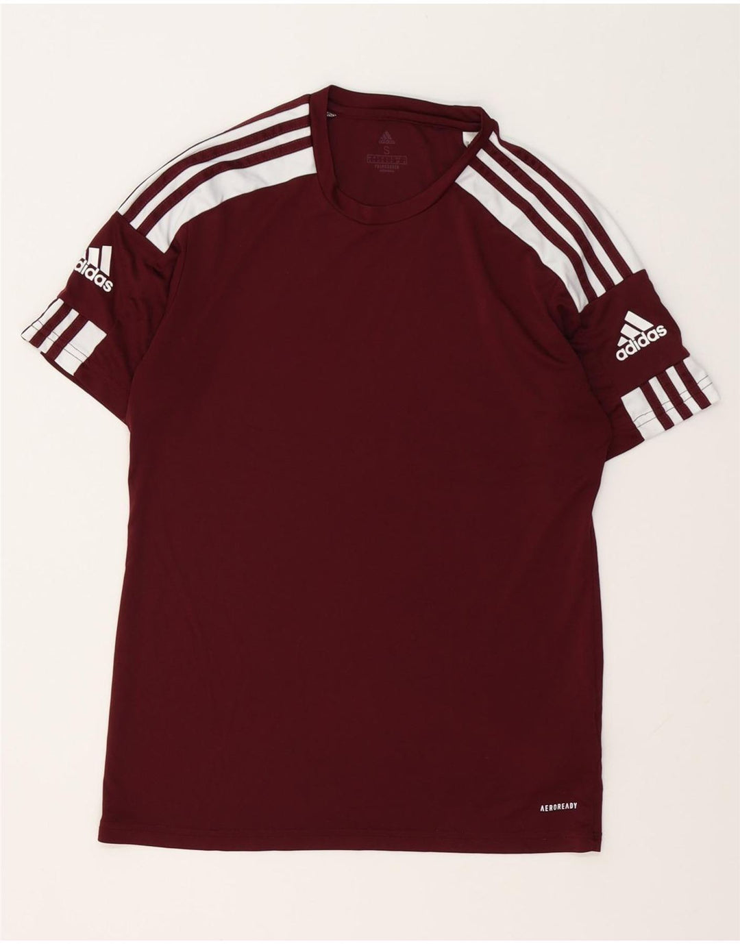 ADIDAS Mens Aeroready Graphic T-Shirt Top Small Burgundy Polyester