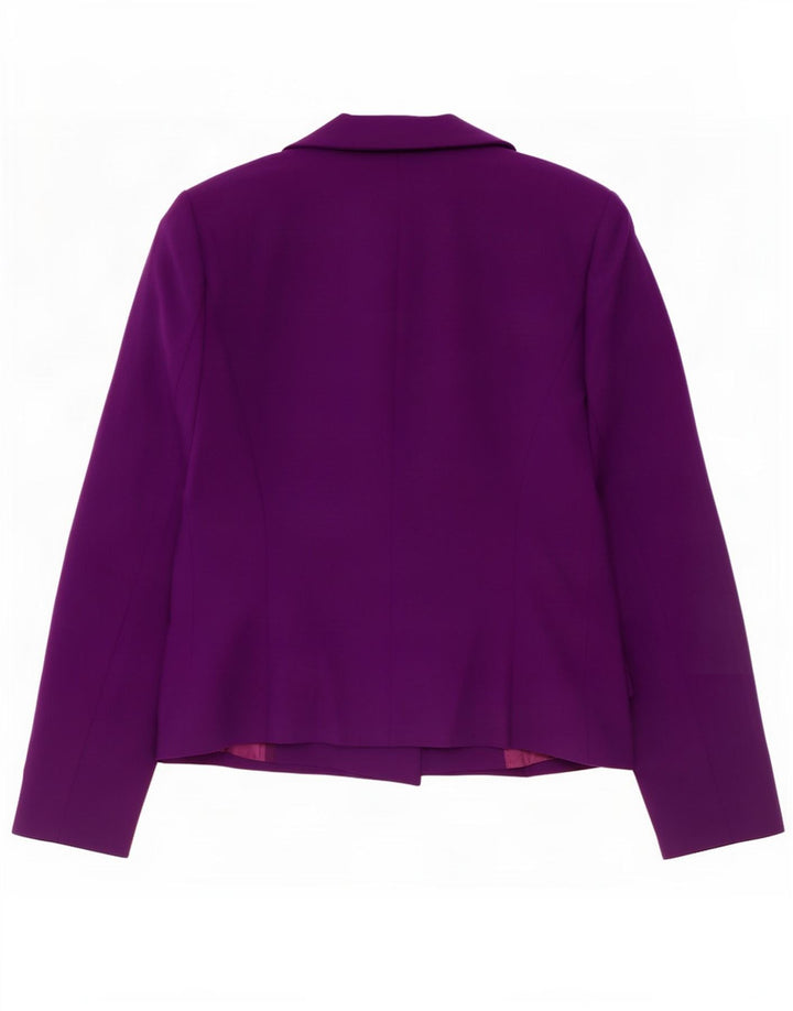 Zara Womens Double Breasted Blazer Jacket UK 14 Large Purple
