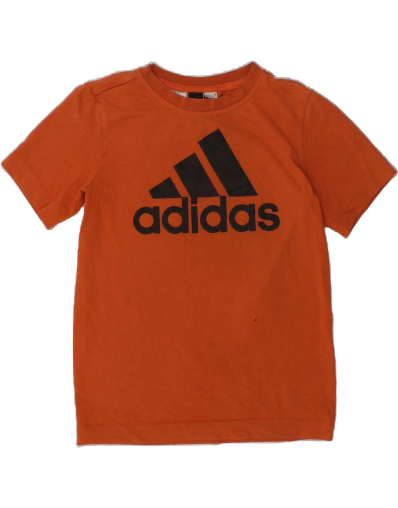 ADIDAS Boys Graphic T-Shirt Top 12-13 Years Brown | Vintage Adidas | Thrift | Second-Hand Adidas | Used Clothing | Messina Hembry 