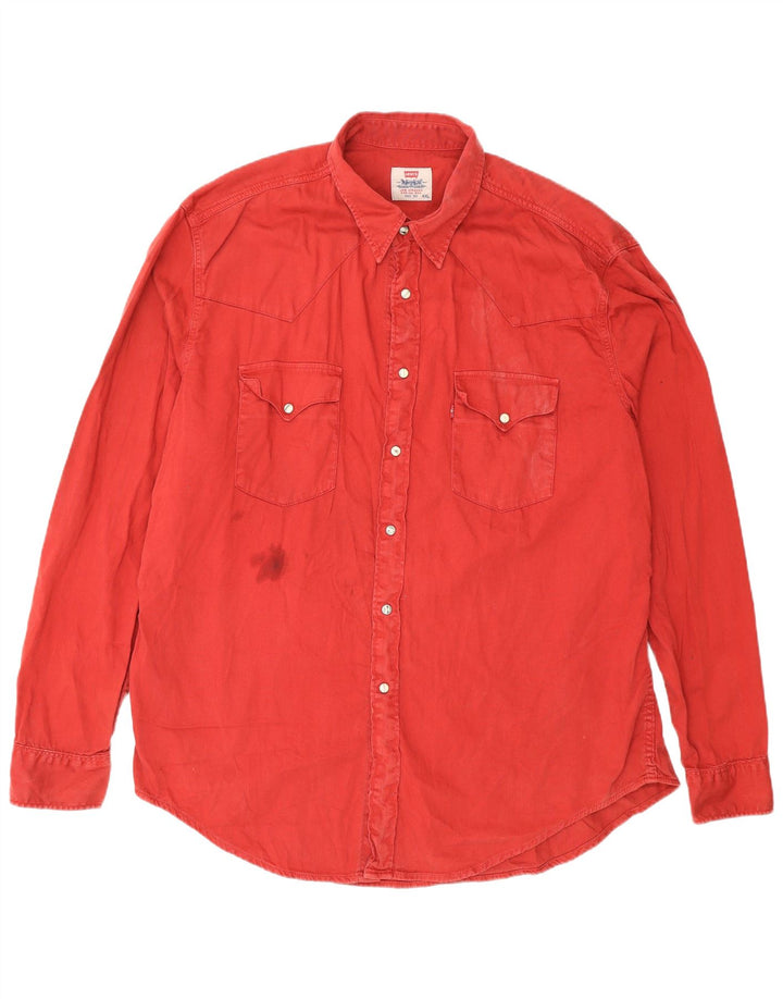 Levi's Mens Shirt 2XL Red Cotton