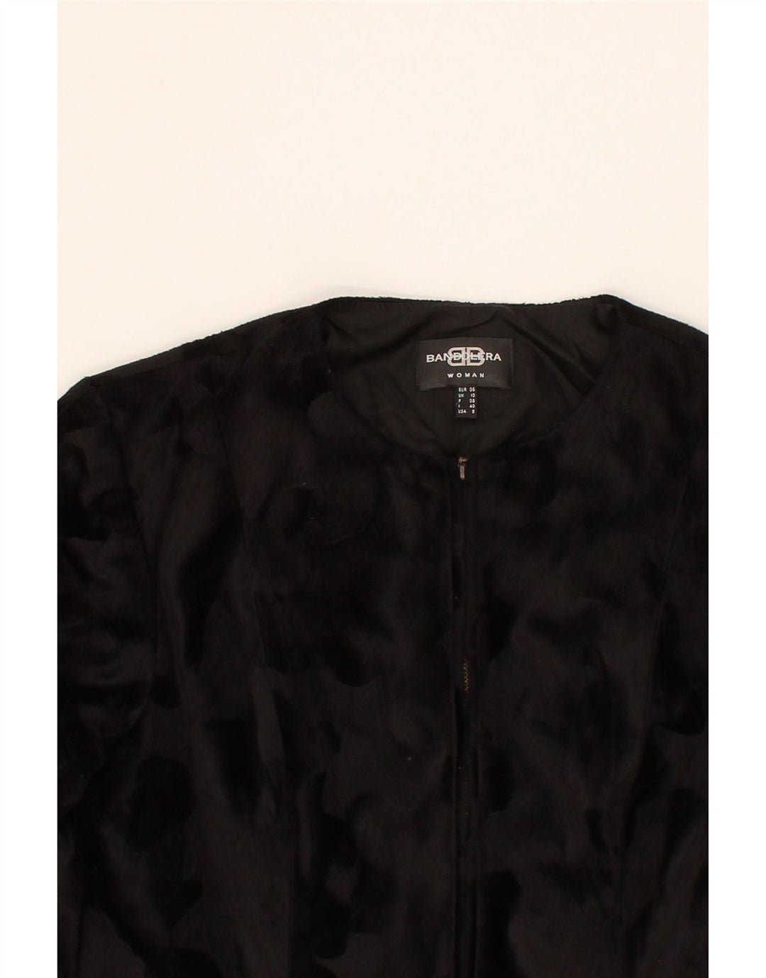 VINTAGE Womens Blazer Jacket UK 10 Small  Black Polyester Vintage Vintage and Second-Hand Vintage from Messina Hembry 