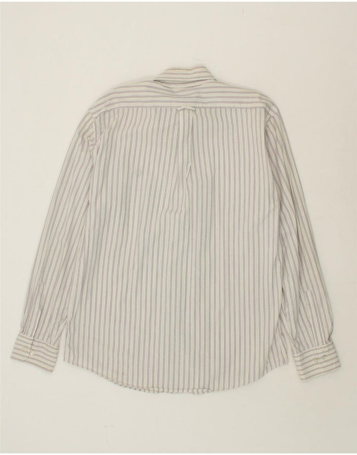 FRED PERRY Mens Shirt XL White Striped Cotton