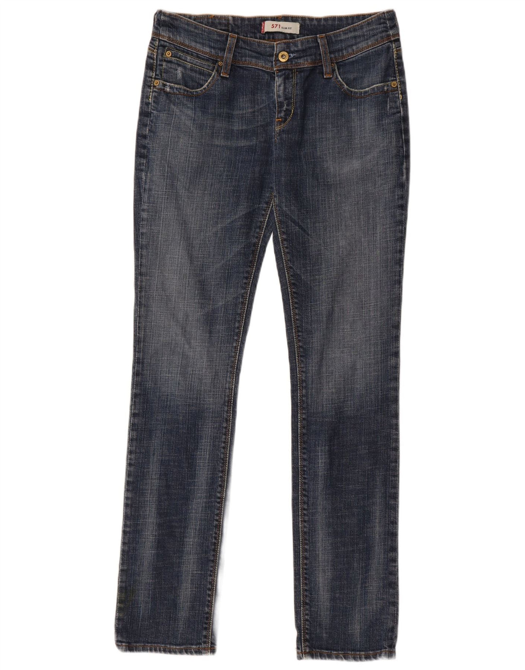 Levi's Mens 571 Slim Jeans W31 L34 Blue Cotton