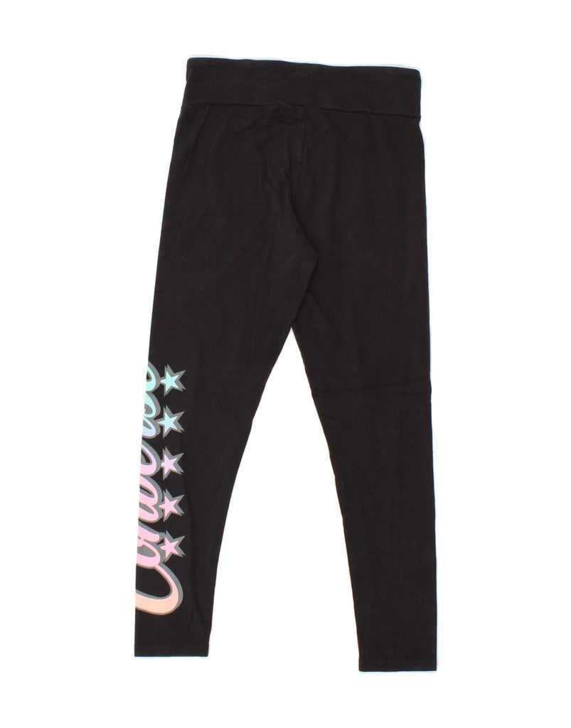 CONVERSE Girls Graphic Leggings 12-13 Years Large  Black Cotton Vintage Converse and Second-Hand Converse from Messina Hembry 