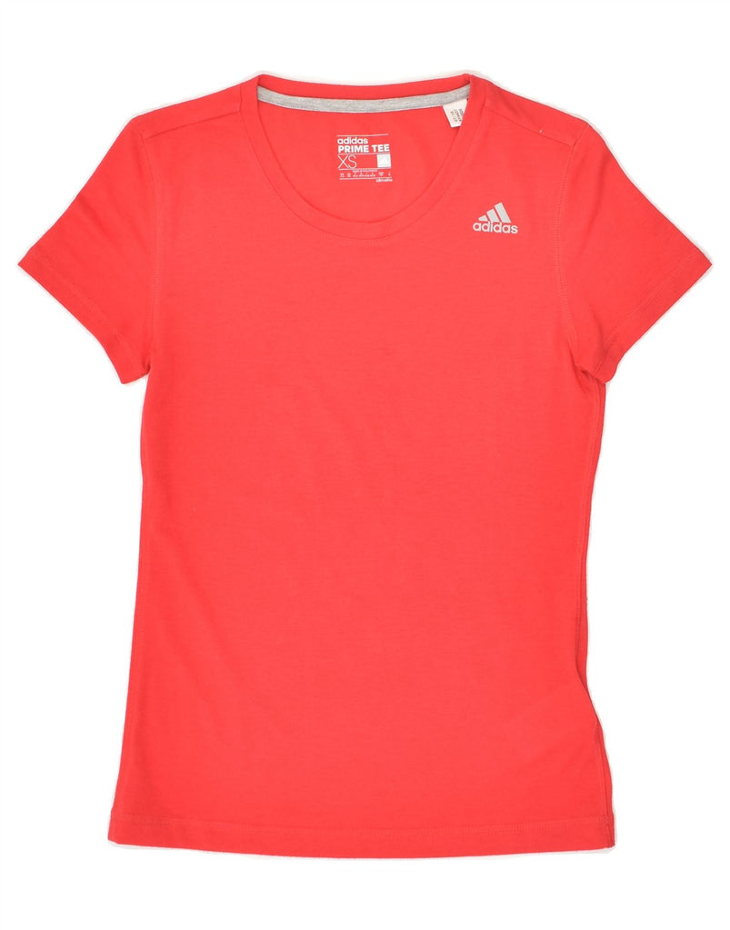 ADIDAS Womens Climalite T-Shirt Top UK 4/6 XS Red Polyester | Vintage Adidas | Thrift | Second-Hand Adidas | Used Clothing | Messina Hembry 