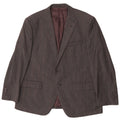 Marks & Spencer Mens 2 Button Blazer Jacket UK 46 XL Grey Check Wool