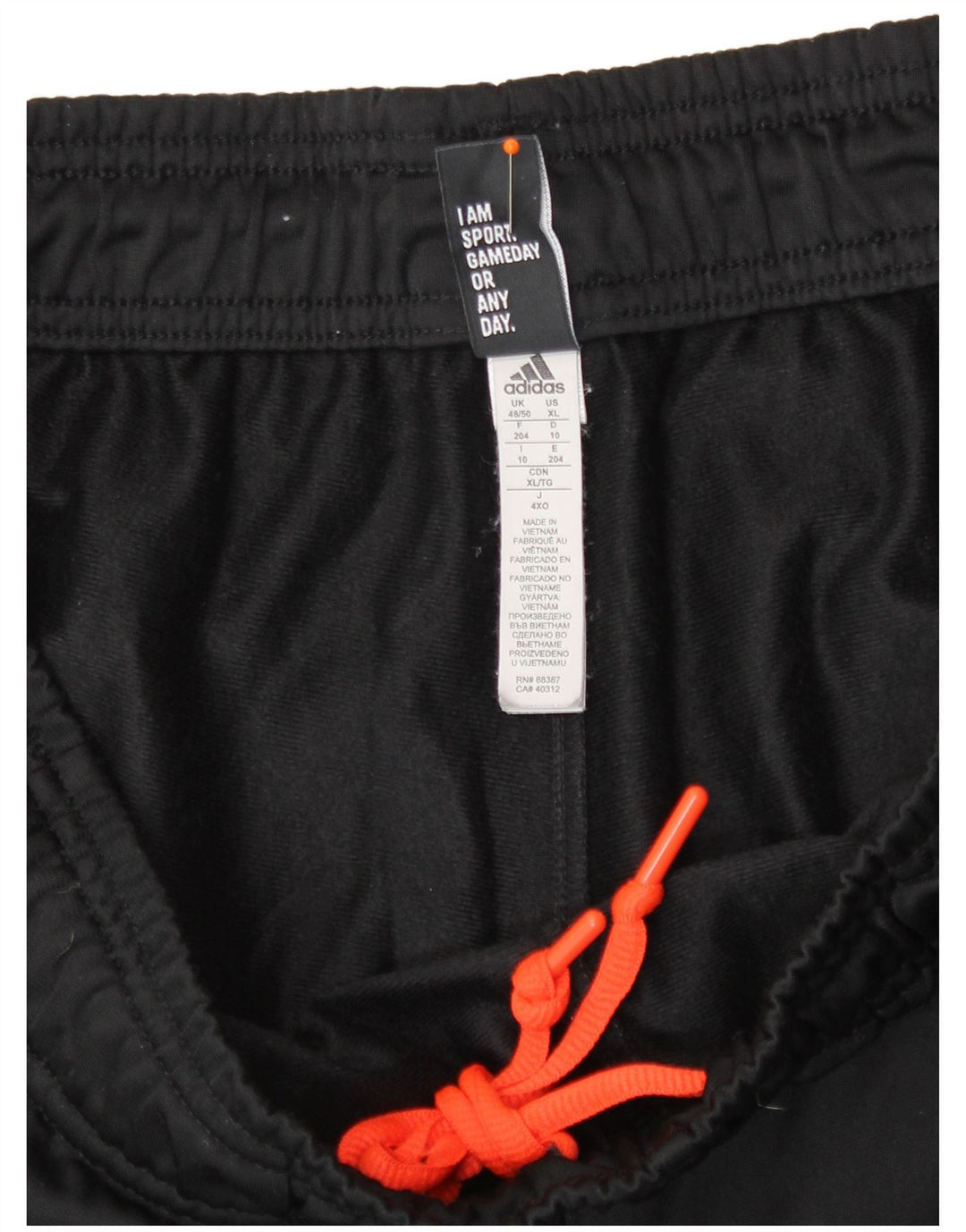 ADIDAS Mens Tracksuit Trousers UK 48/50 XL  Black Polyester