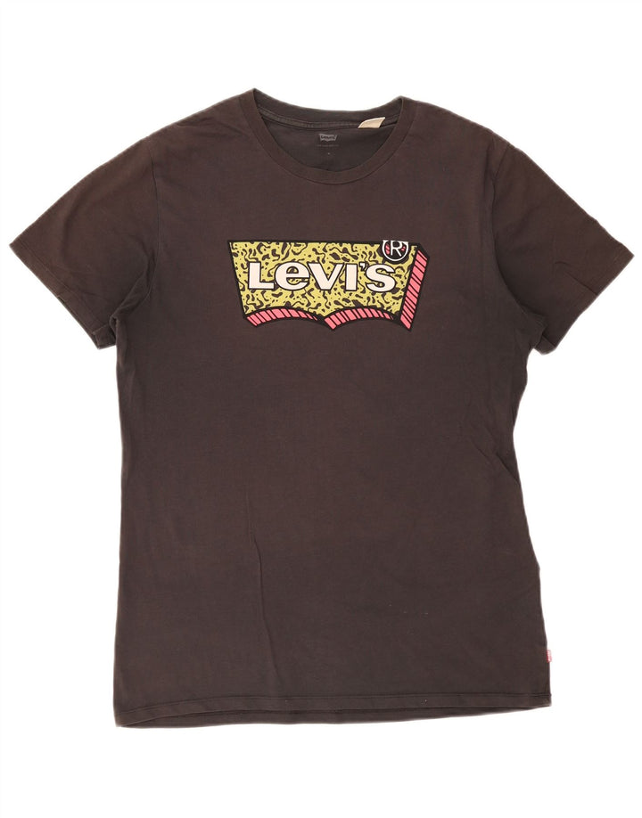 Levi's Mens Graphic T-Shirt Top Medium Grey Cotton