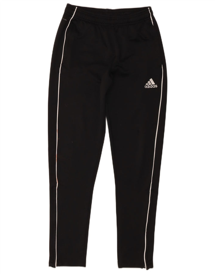 Adidas Boys Climalite Tracksuit Trousers 13-14 Years Black Polyester