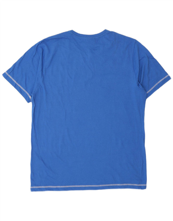 Uncle Sam Mens Graphic T-Shirt Top XL Blue Cotton
