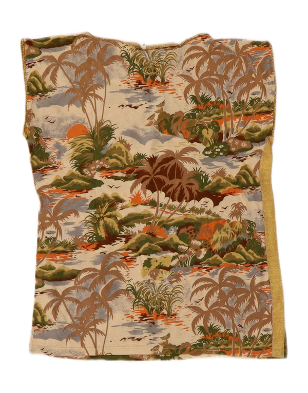 Vintage Womens Graphic T-Shirt Top UK 12 Medium Multicoloured Hawaiian