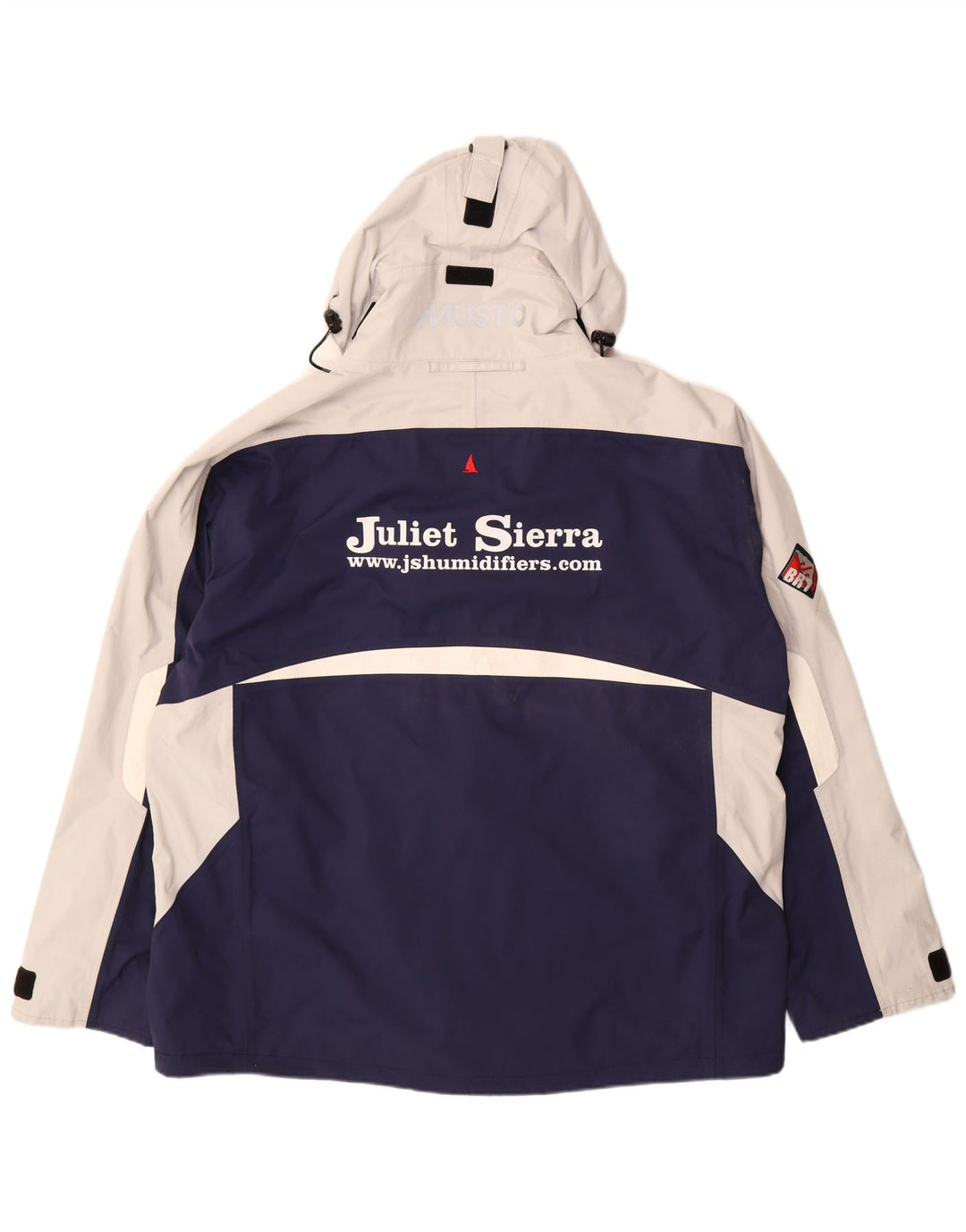 Musto Mens Graphic Windbreaker Jacket UK 44 2XL Navy Blue Colourblock