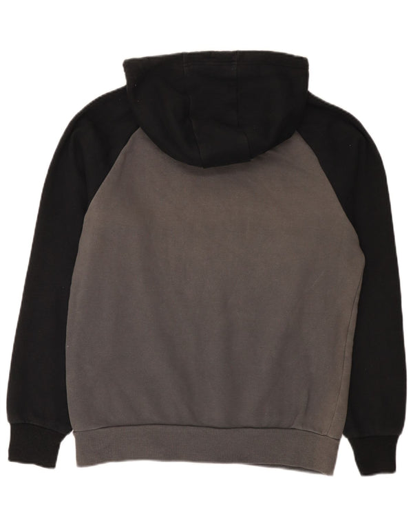 Ellesse Mens Graphic Hoodie Jumper Small Grey Colourblock Cotton Sports