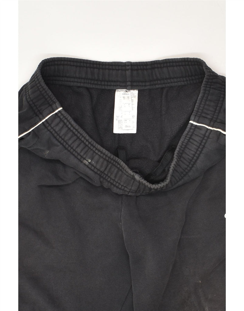 ADIDAS Mens Tracksuit Trousers Joggers Medium Black Cotton | Vintage Adidas | Thrift | Second-Hand Adidas | Used Clothing | Messina Hembry 