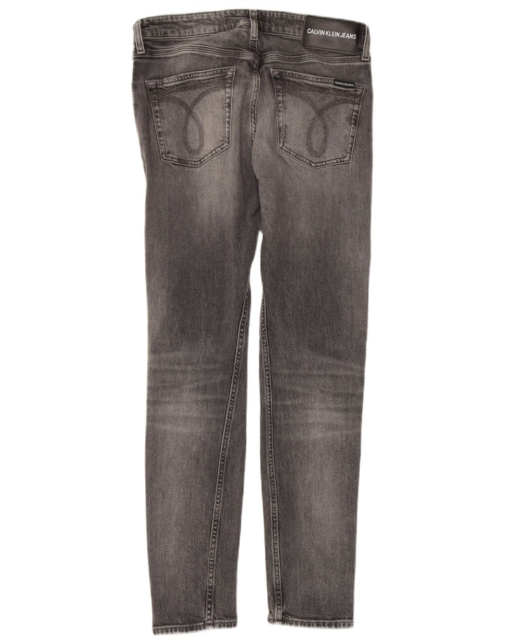 CALVIN KLEIN Womens Skinny Jeans W31 L32 Grey Cotton