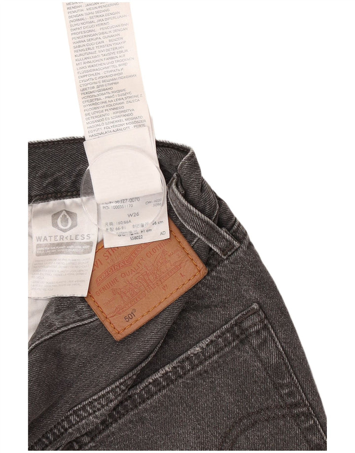 Levi's Womens 501 Denim Shorts W26 Small Black Cotton