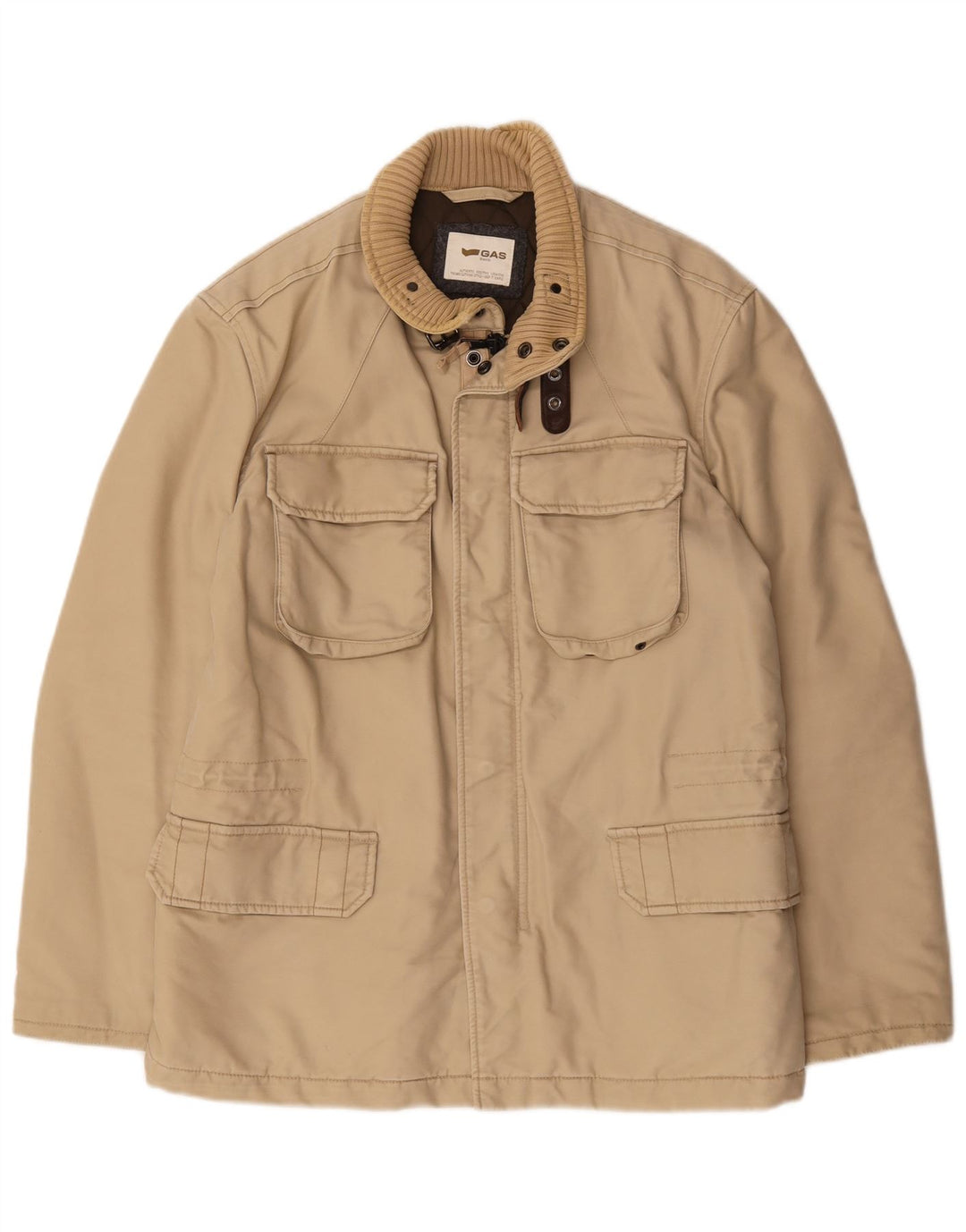 Gas Mens Utility Jacket UK 40 Large Beige