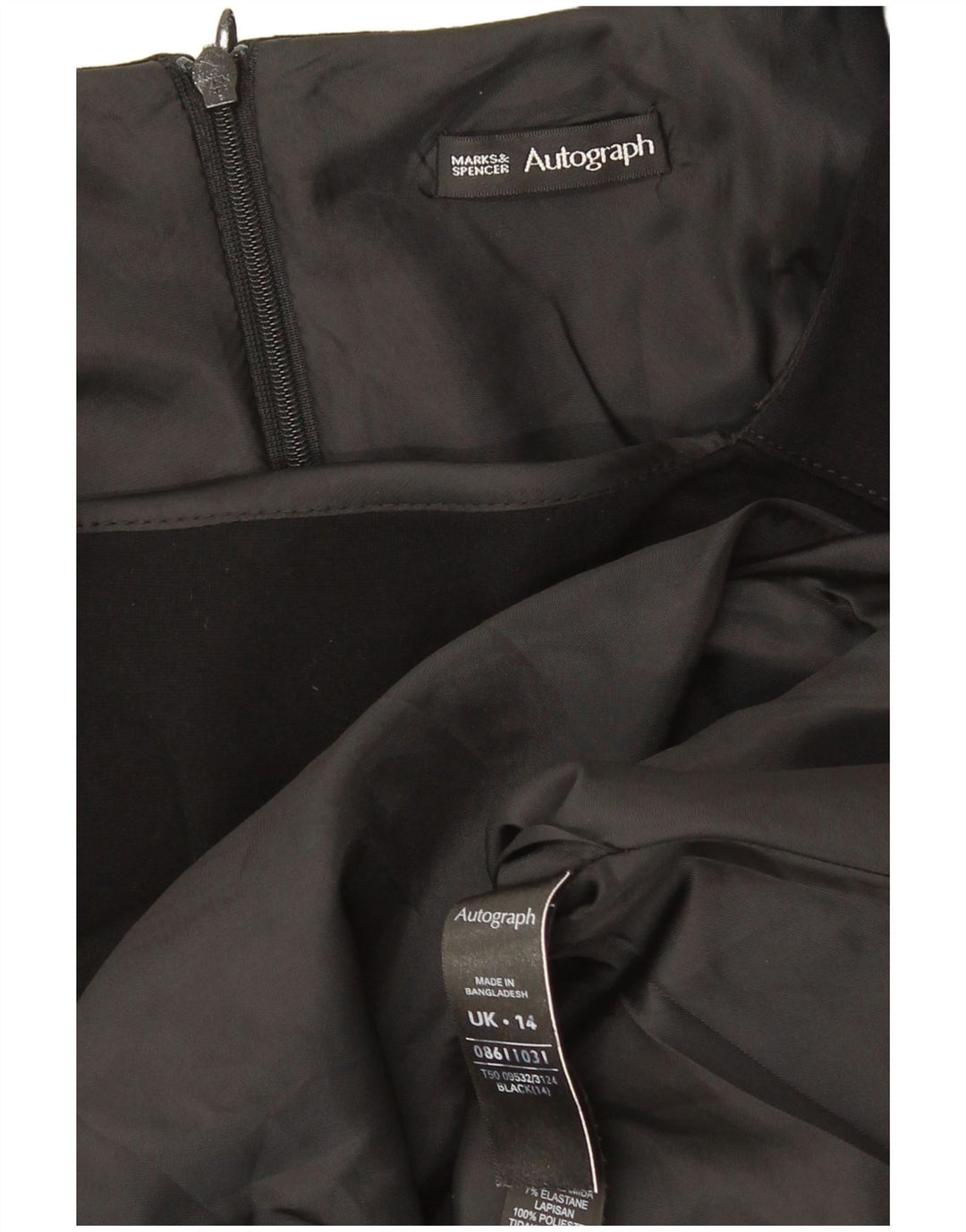 Marks & Spencer Womens Autograph Sleeveless Sheath Dress UK 14 Medium Black