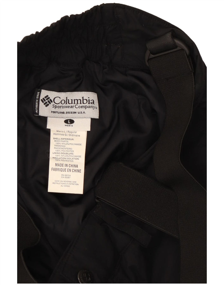 Columbia Mens Dungarees Ski Trousers Large  Black Nylon