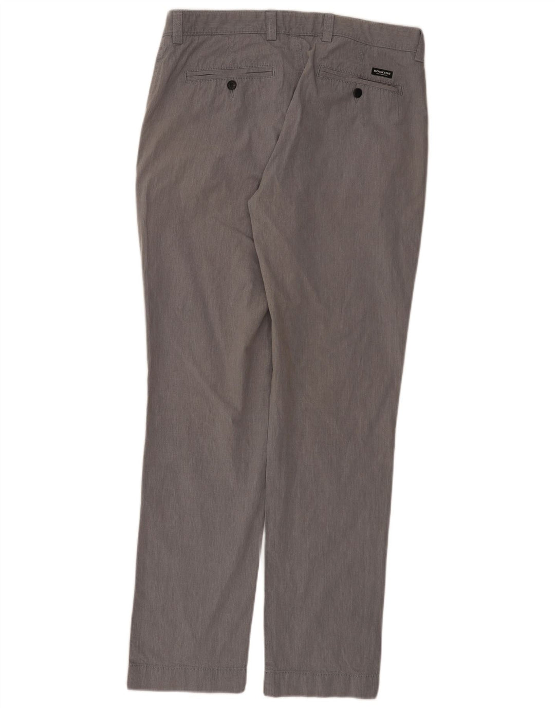 Dockers Mens Extra Sim Fit Chino Trousers W36 L34 Grey Cotton