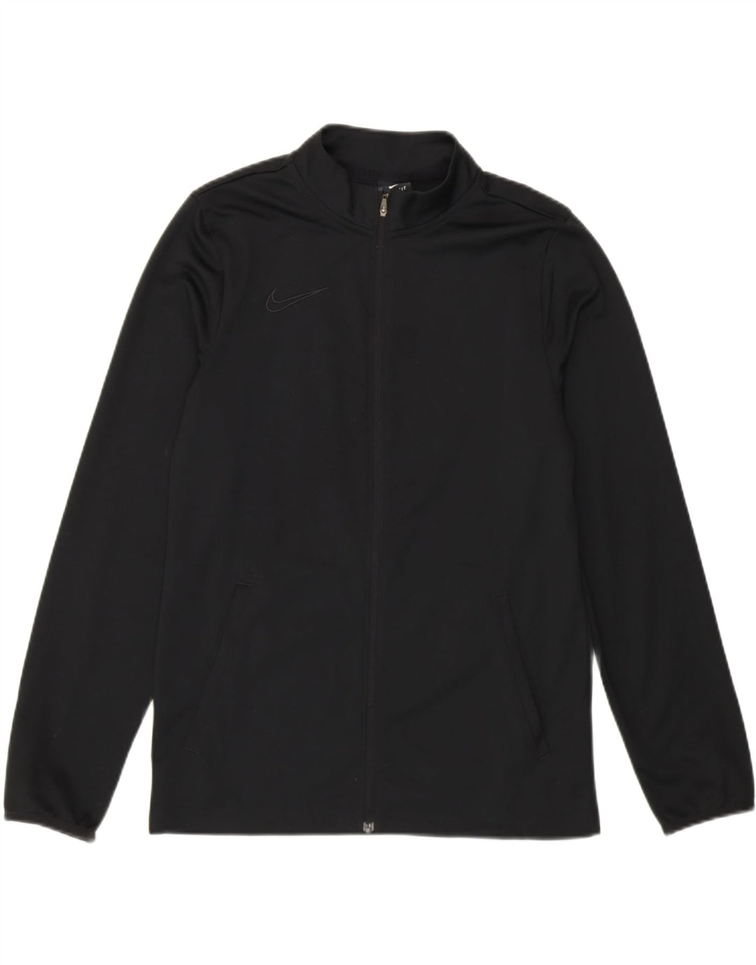 NIKE Girls Dri Fit Tracksuit Top Jacket 13-14 Years XL Black Polyester Vintage Nike and Second-Hand Nike from Messina Hembry 