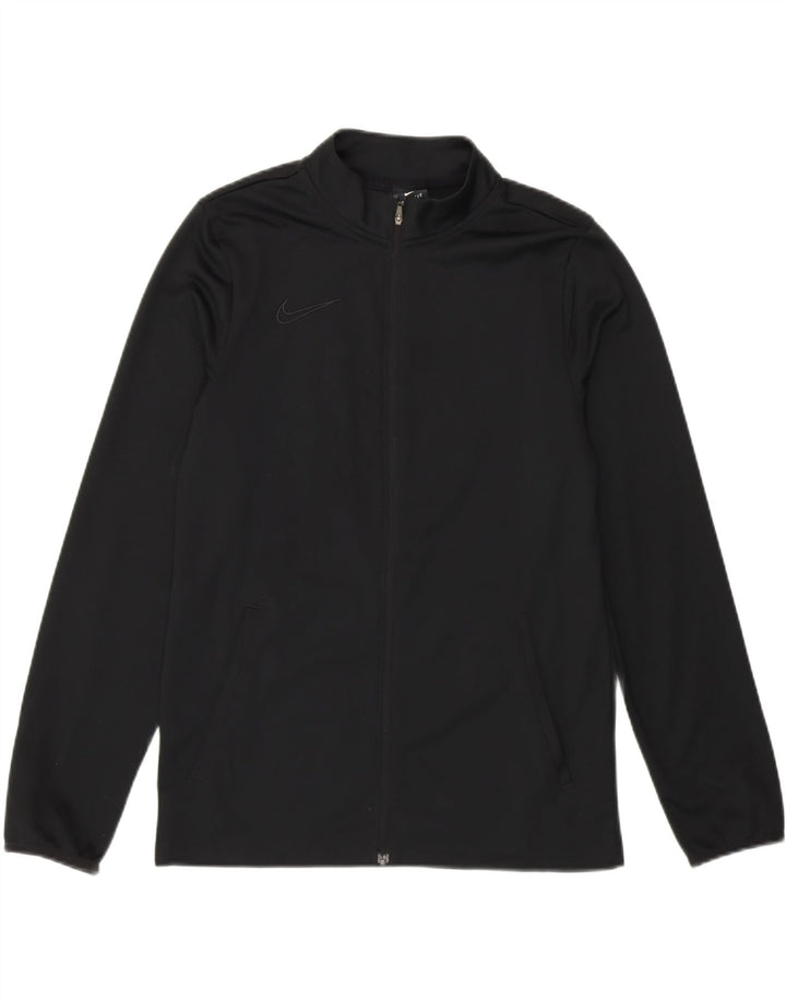 NIKE Girls Dri Fit Tracksuit Top Jacket 13-14 Years XL Black Polyester Vintage Nike and Second-Hand Nike from Messina Hembry 