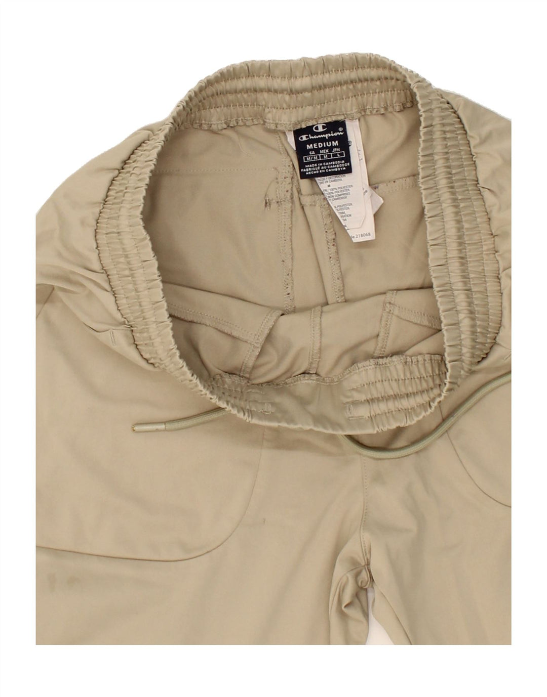 CHAMPION Mens Tracksuit Trousers Joggers Medium Beige Polyester Vintage Champion and Second-Hand Champion from Messina Hembry 