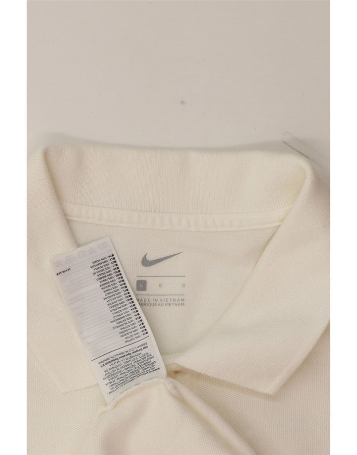 NIKE Mens Polo Shirt Large White Cotton Vintage Nike and Second-Hand Nike from Messina Hembry 