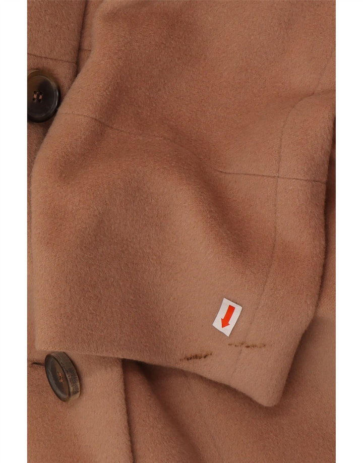 RENE LEZARD Womens Overcoat EU 38 Medium Beige Wool