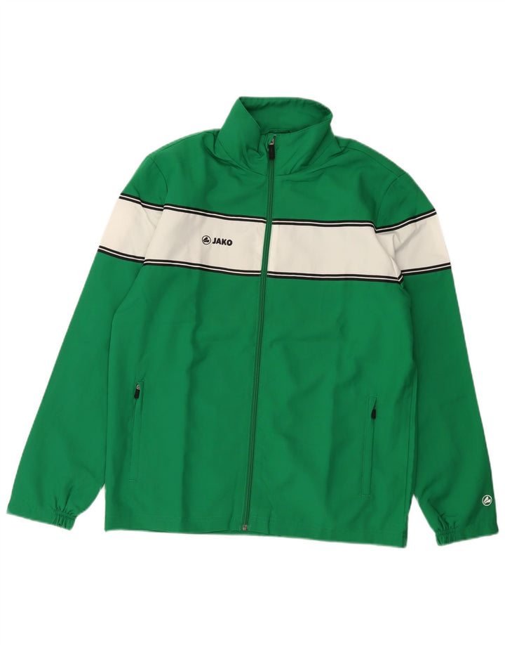 Jako Mens Tracksuit Top Jacket Small Green Colourblock Polyester