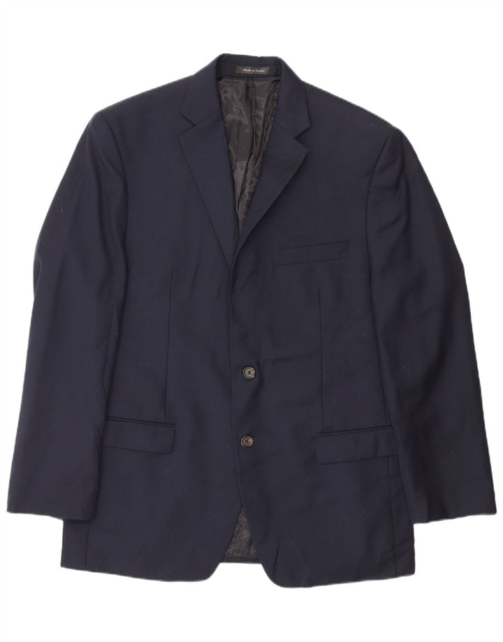 Ralph Lauren Mens 2 Button Blazer Jacket UK 42 Large Navy Blue Wool Classic