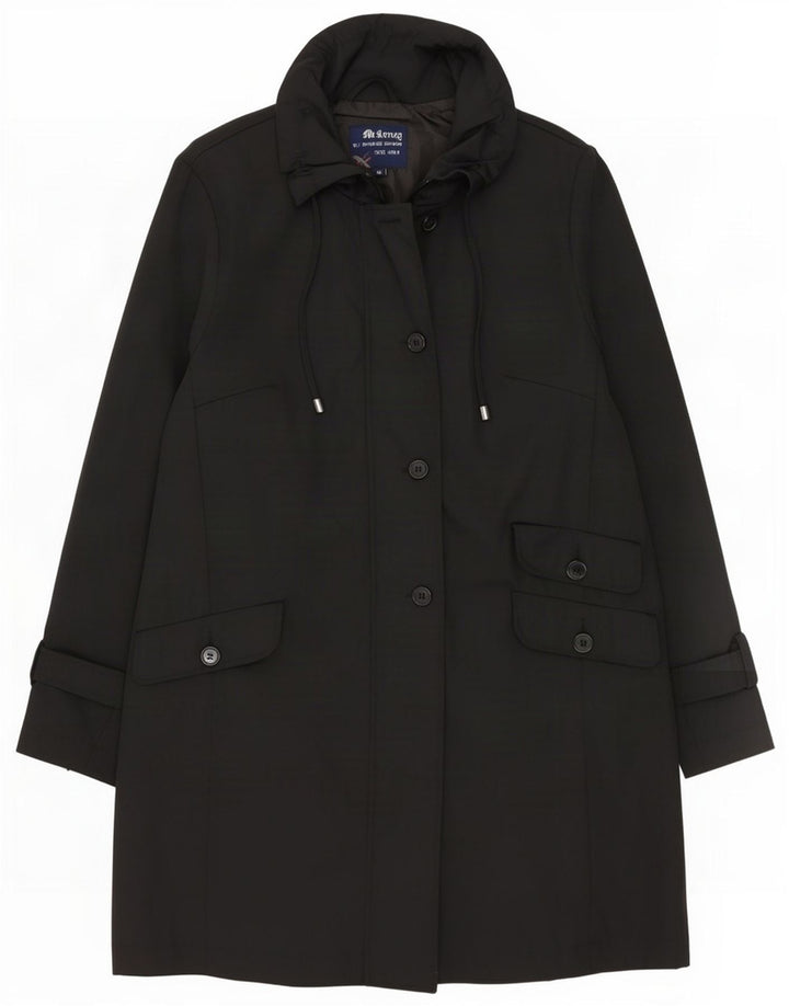 MC Kenzy Womens Overcoat UK 18 XL Black Polyamide